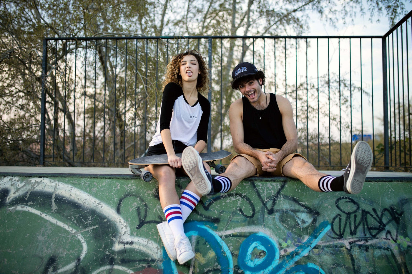 Calcetines Retro Con Rayas: American Socks