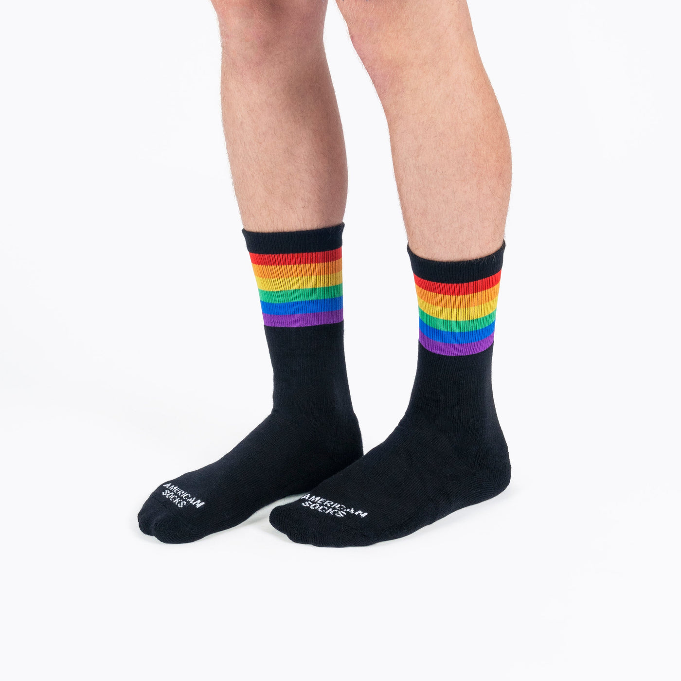 Rainbow Pride (Black) - Mid High - AmericanSocks