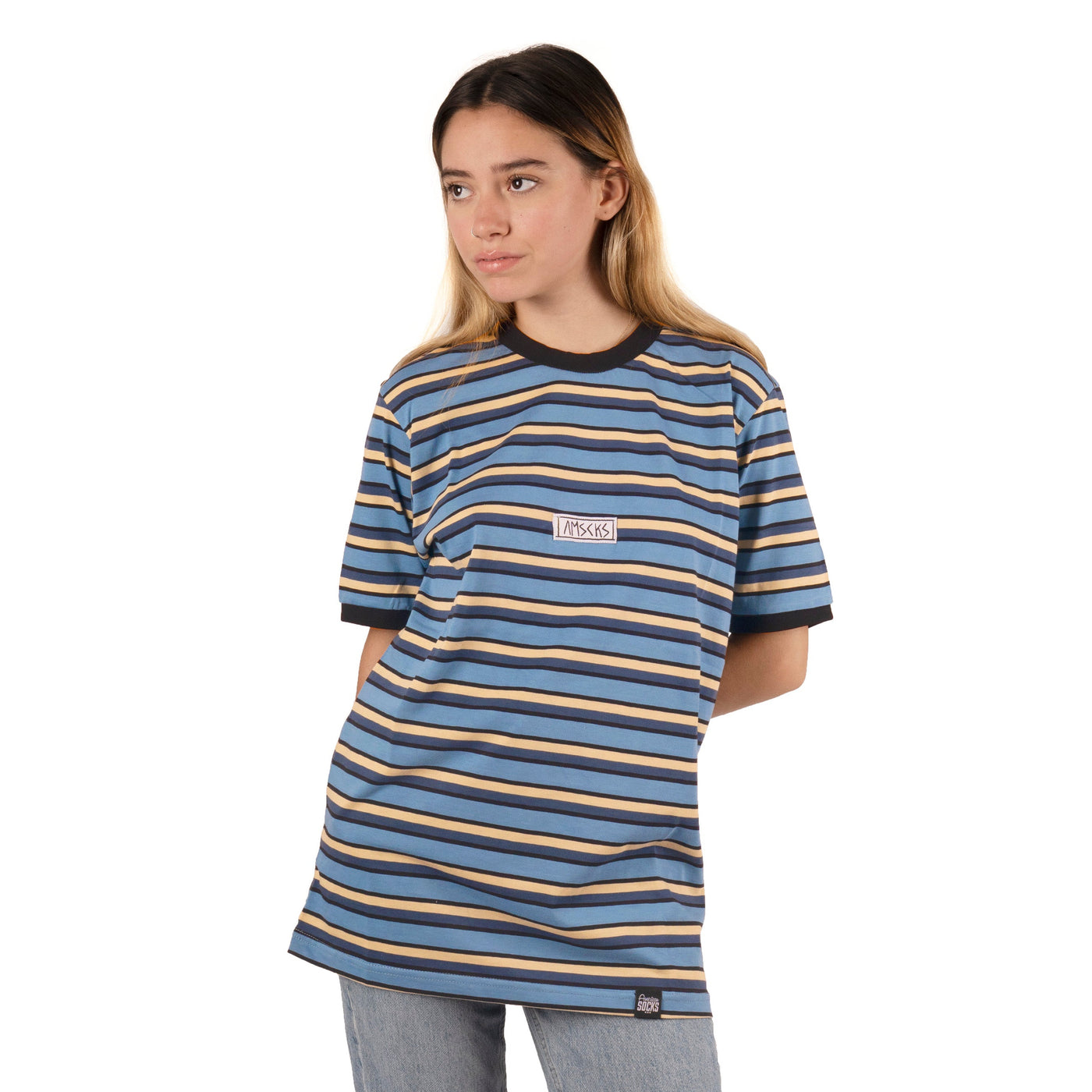 AMSCKS Striped Blue - T-Shirt