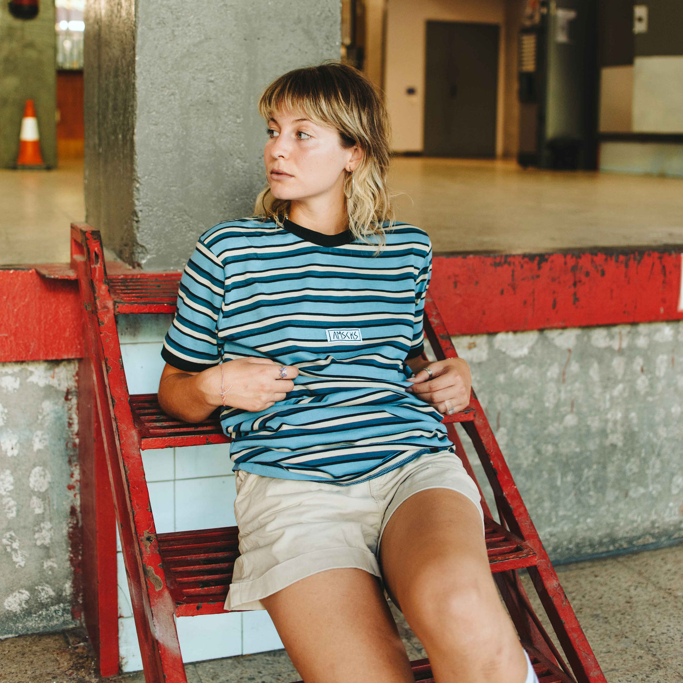 AMSCKS Striped Blue - T-Shirt