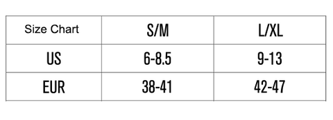 American Socks size chart